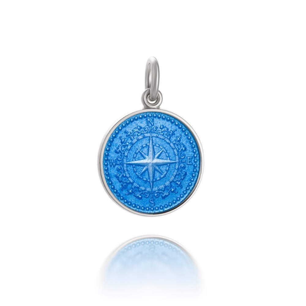 BRAND NEW Colby Davis Small Blue Compass Pendant